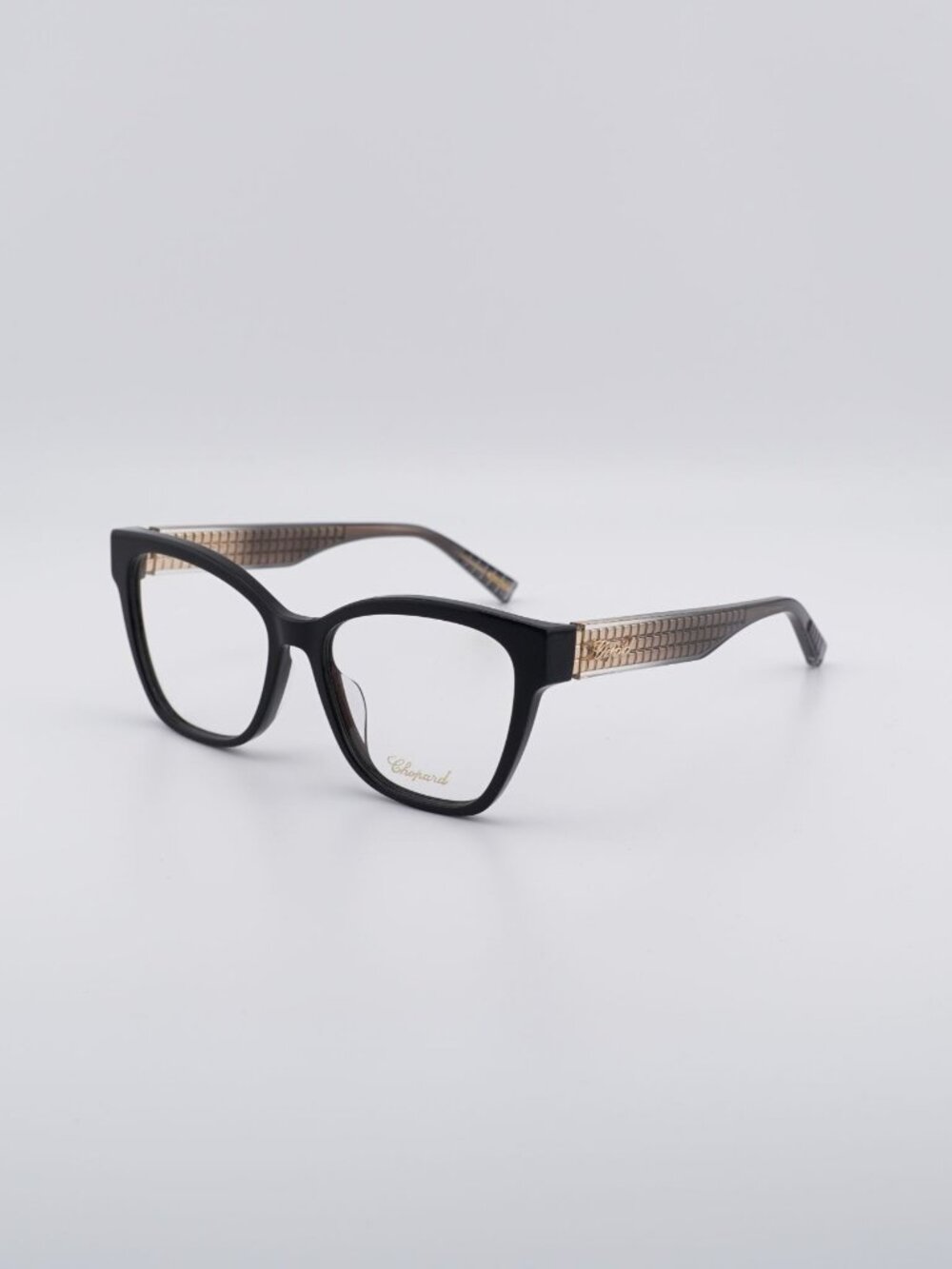 Chopard VCH379M 0BLK Eyeglasses Black / Gold 54mm Butterfly Frame